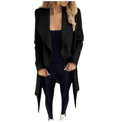Women Long Sleeve Hairy Open Front Short Cardigan Suit Jacket Solid Long Coat пальто женское winter coat women