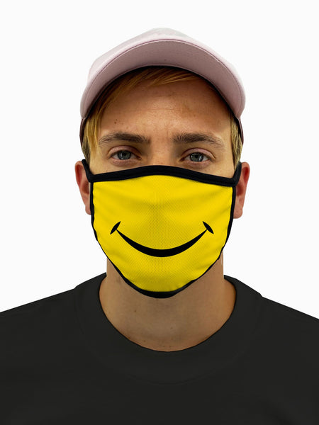 Smiley Face Mask With Filter Pocket