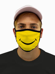 Smiley Face Mask With Filter Pocket
